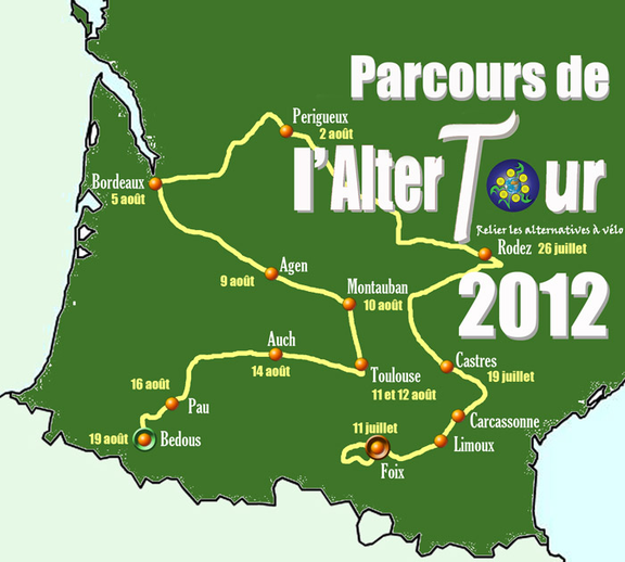 Parcours de l'AlterTour 2012